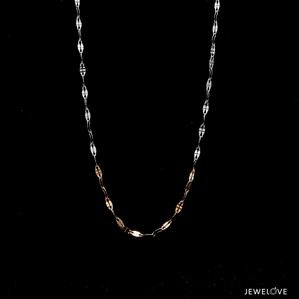 2mm Japanese Platinum Rose Gold Fantasy Chain for Women JL PT CH 1213R   Jewelove.US