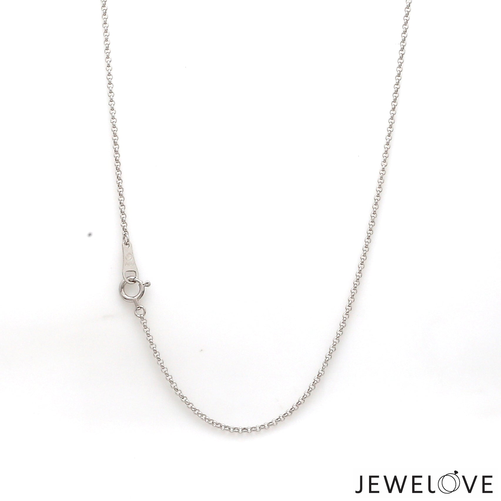 1.25mm Japanese Platinum Rolo Chain for Women JL PT CH 1214-A   Jewelove.US