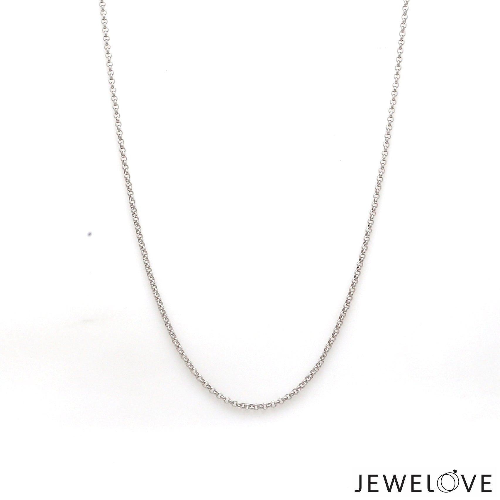 1.25mm Japanese Platinum Rolo Chain for Women JL PT CH 1214-A   Jewelove.US