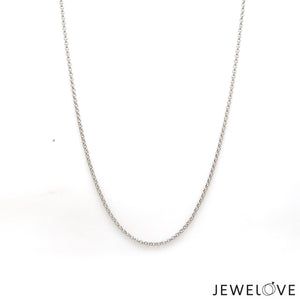 1.25mm Japanese Platinum Rolo Chain for Women JL PT CH 1214-A