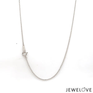 1.25mm Japanese Platinum Rolo Chain for Women JL PT CH 1214-A   Jewelove.US