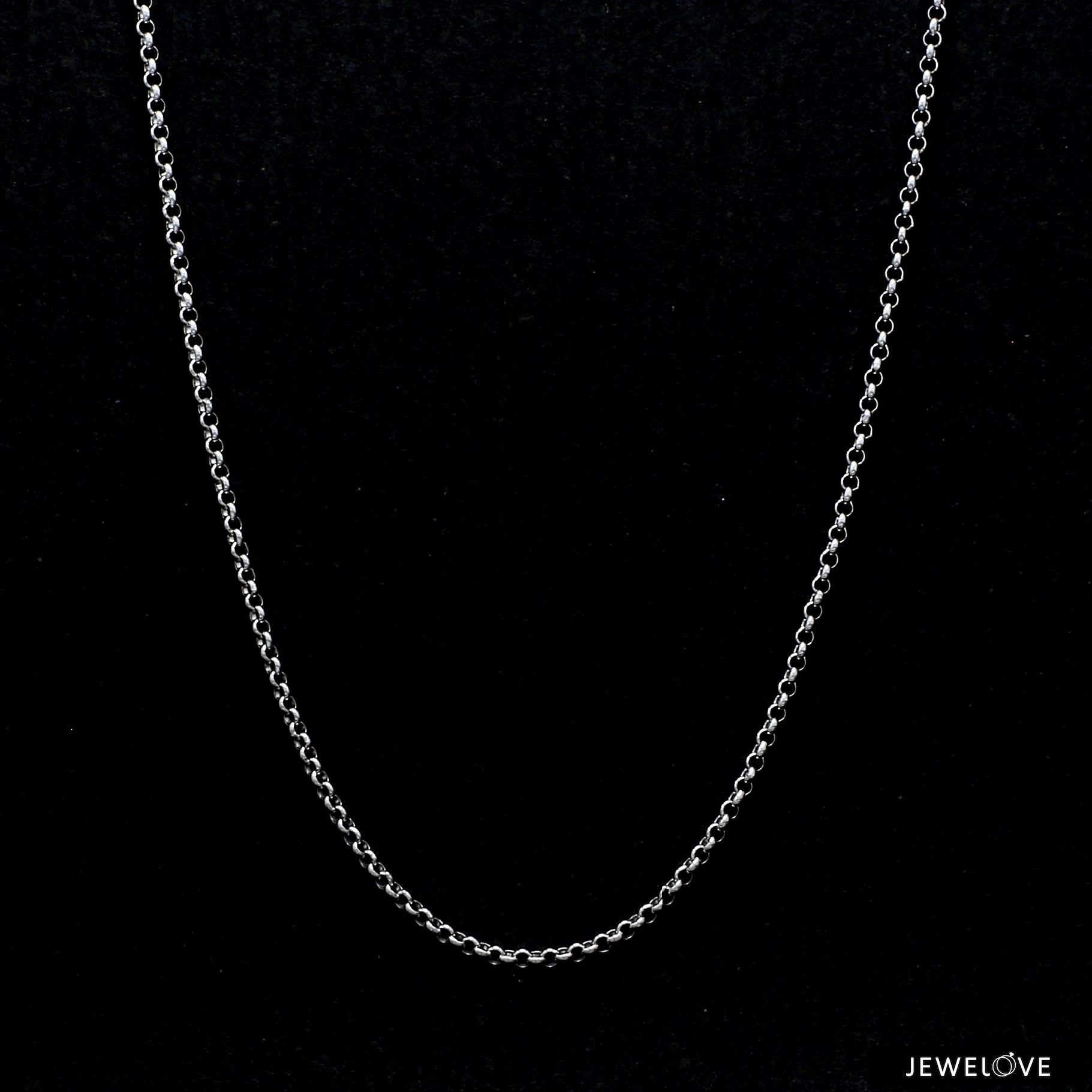 1.25mm Japanese Platinum Rolo Chain for Women JL PT CH 1214-A   Jewelove.US