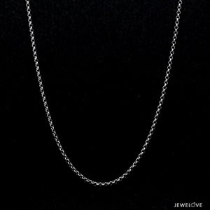 1.25mm Japanese Platinum Rolo Chain for Women JL PT CH 1214-A