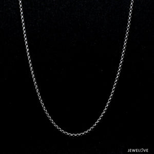 1.25mm Japanese Platinum Rolo Chain for Women JL PT CH 1214-A   Jewelove.US