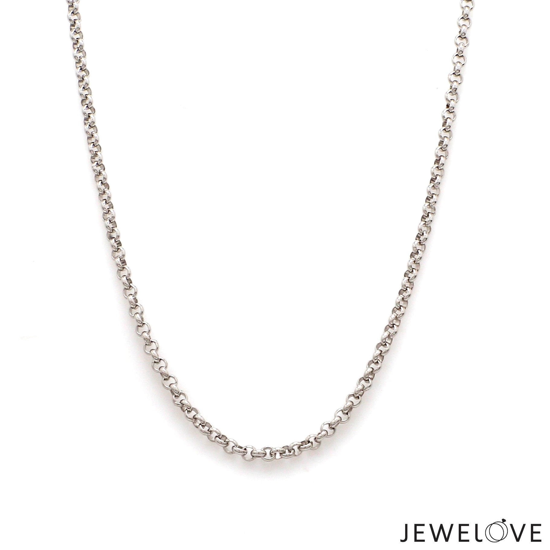 2mm Platinum Rolo Japanese Chain for Women JL PT CH 1214