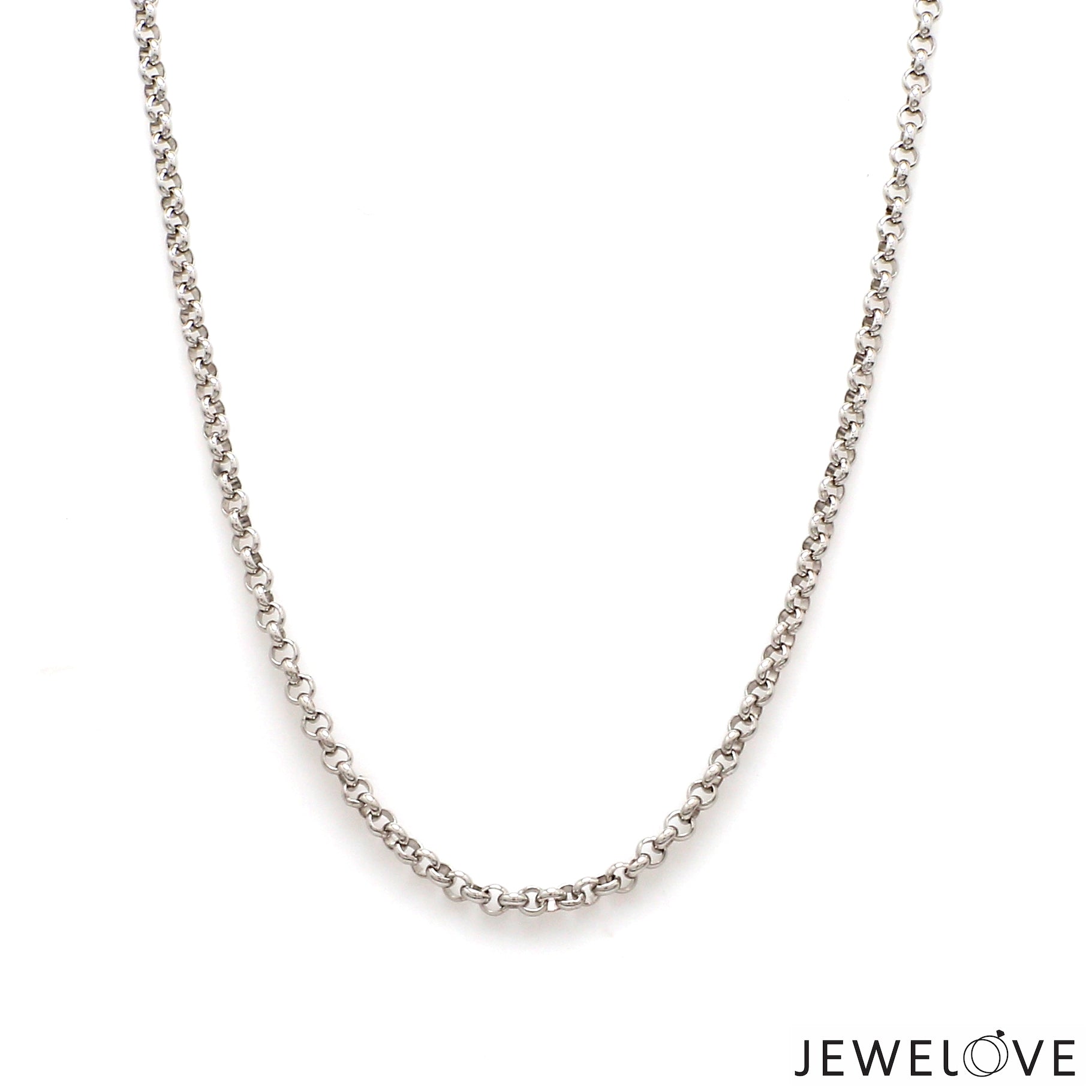2mm Platinum Rolo Japanese Chain for Women JL PT CH 1214   Jewelove.US