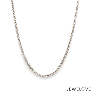 2mm Platinum Rolo Japanese Chain for Women JL PT CH 1214