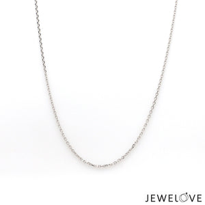 0.75mm Platinum Cable Chain for Women JL PT CH 1215-A   Jewelove.US