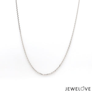 0.75mm Platinum Cable Chain for Women JL PT CH 1215-A   Jewelove.US
