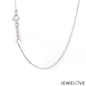 0.75mm Platinum Cable Chain for Women JL PT CH 1215-A   Jewelove.US