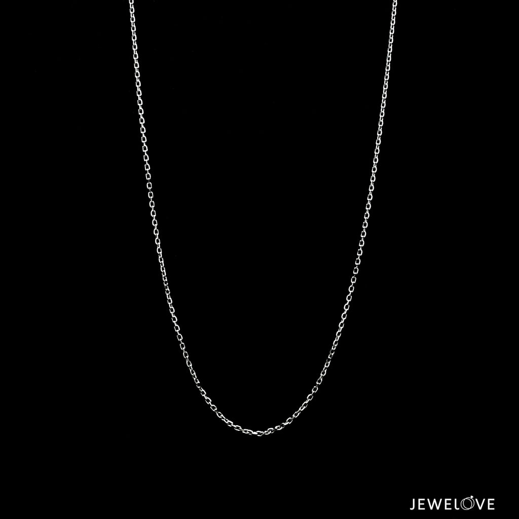 0.75mm Platinum Cable Chain for Women JL PT CH 1215-A   Jewelove.US