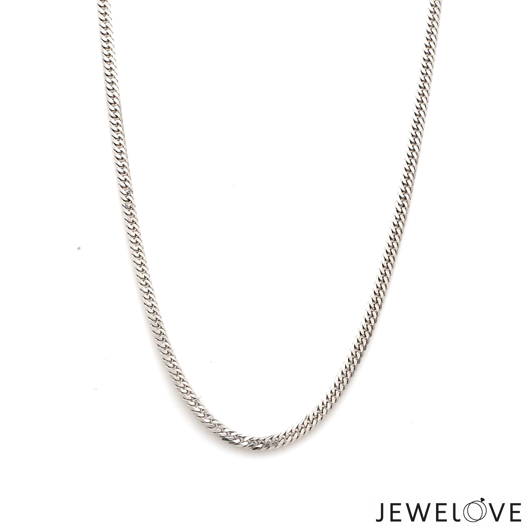 2.5mm Japanese Platinum Cuban Chain Uni-sex JL PT CH 1005-B   Jewelove.US