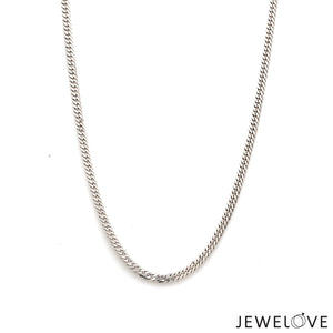 2.5mm Japanese Platinum Cuban Chain Uni-sex JL PT CH 1217