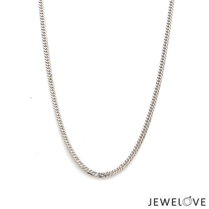 2.5mm Japanese Platinum Cuban Chain Uni-sex JL PT CH 1005-B   Jewelove.US