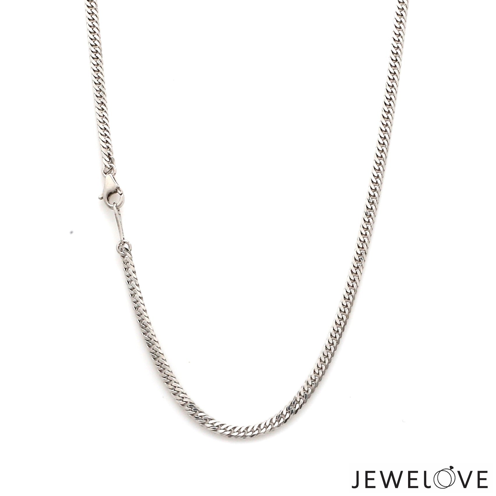 2.5mm Japanese Platinum Cuban Chain Uni-sex JL PT CH 1005-B   Jewelove.US