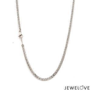 2.5mm Japanese Platinum Cuban Chain Uni-sex JL PT CH 1217
