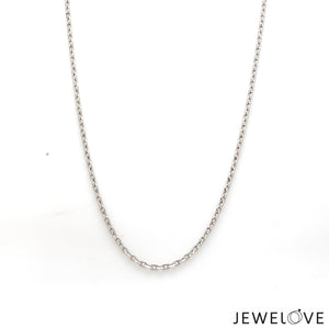 1.8mm Platinum Japanese Cable Chain for Women JL PT CH 1218-A   Jewelove.US