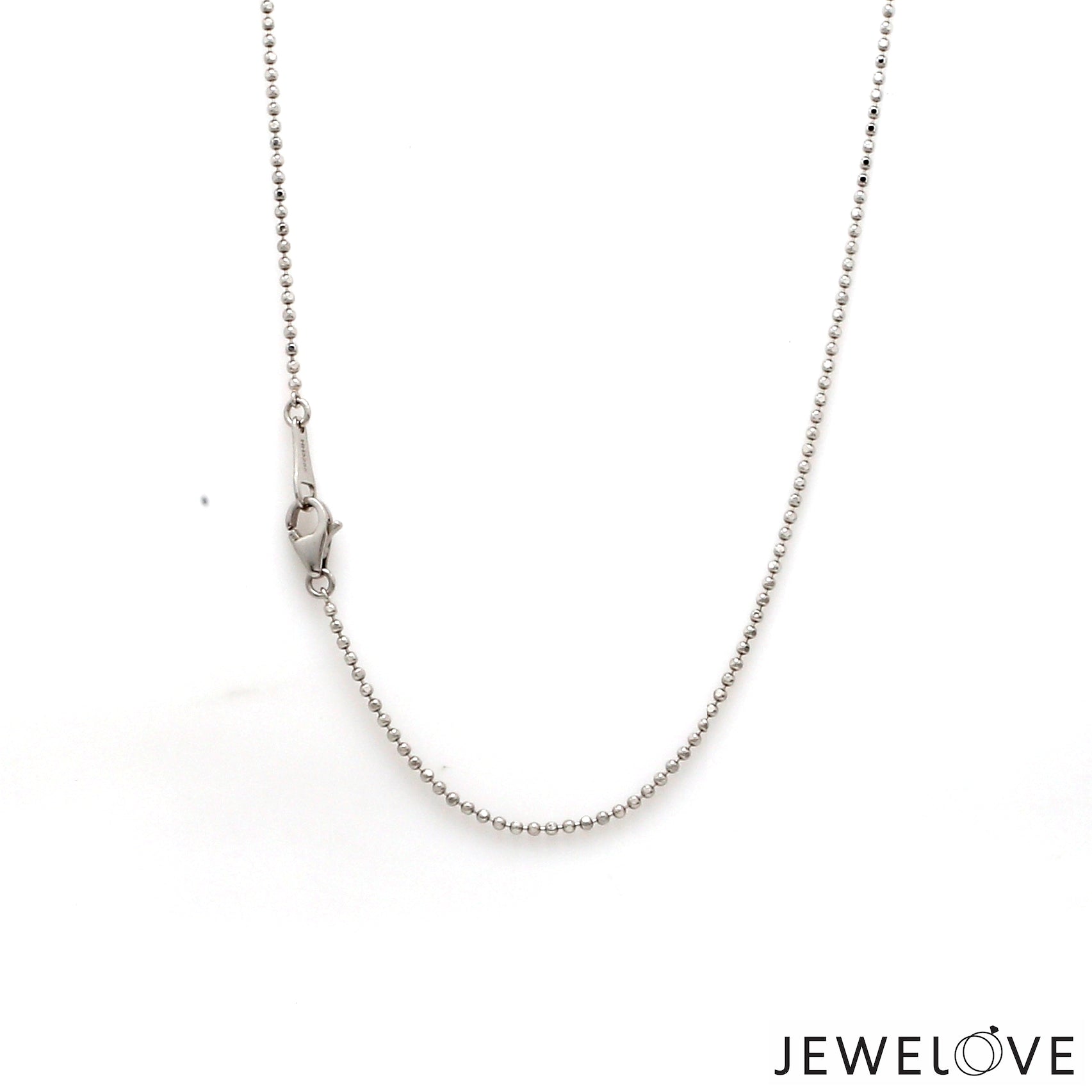 1.25mm Japanese Platinum Balls Chain for Women JL PT CH 1219   Jewelove.US