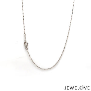 1.25mm Japanese Platinum Balls Chain for Women JL PT CH 1219   Jewelove.US