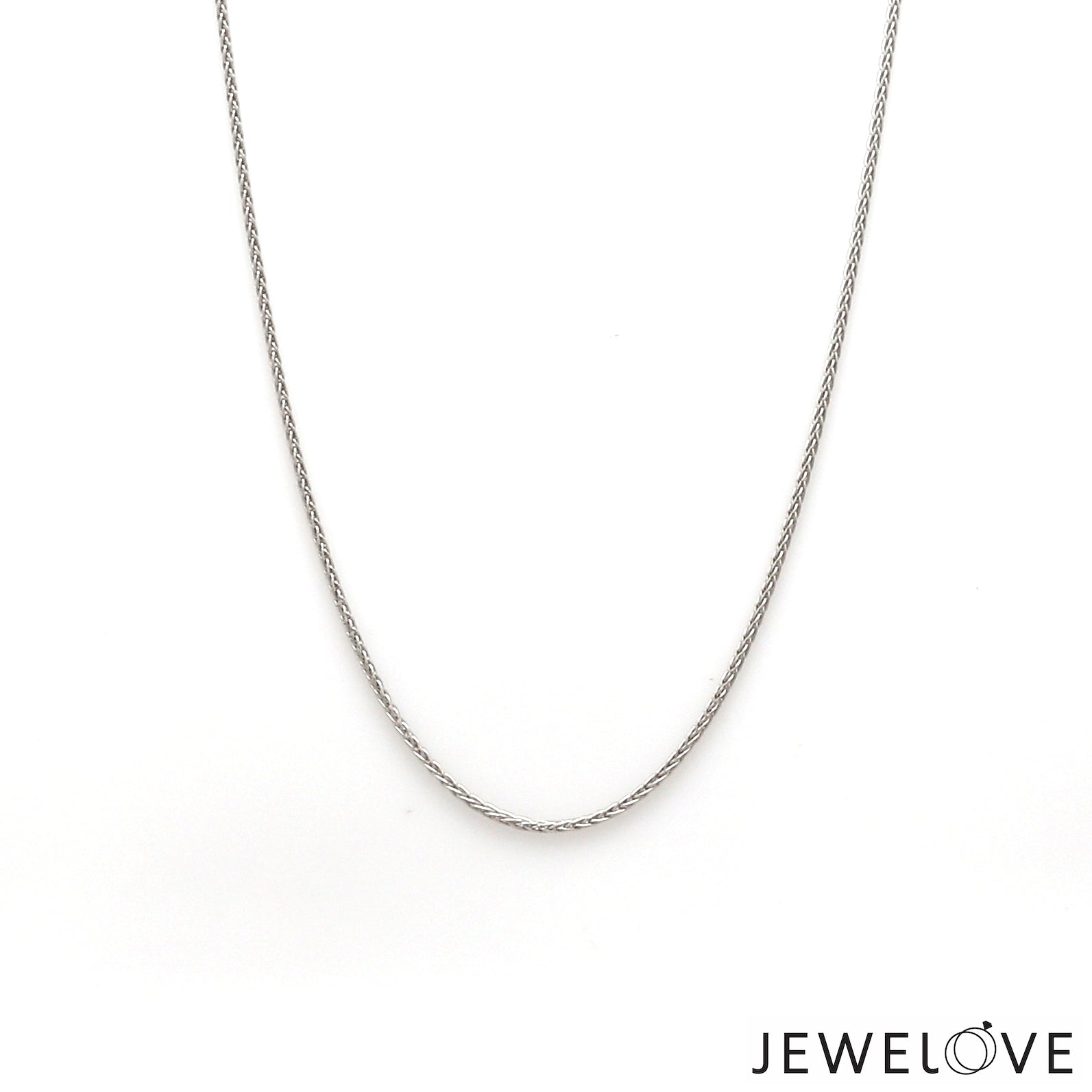 1mm Japanese Platinum Wheat Chain for Unisex JL PT CH 1220-A   Jewelove.US