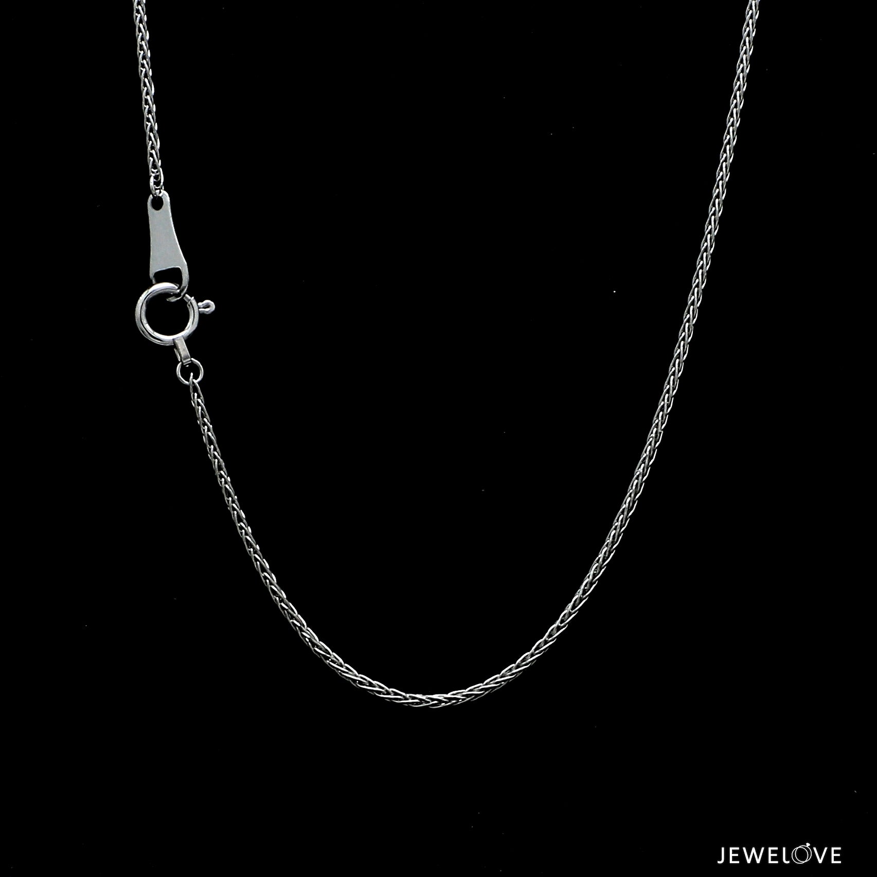 1mm Japanese Platinum Wheat Chain for Unisex JL PT CH 1220-A   Jewelove.US