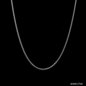 1mm Japanese Platinum Wheat Chain for Unisex JL PT CH 1220-A   Jewelove.US