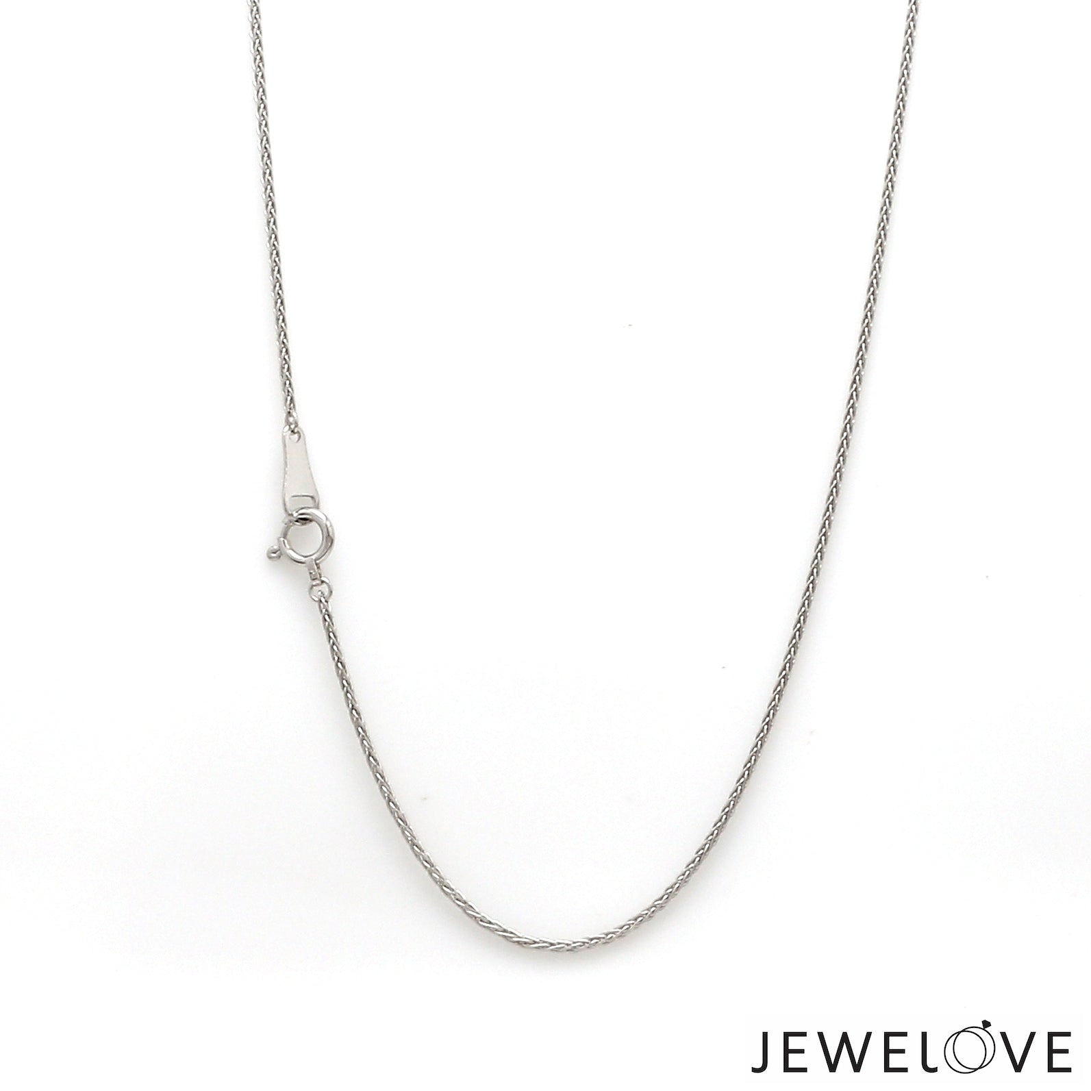 1mm Japanese Platinum Wheat Chain for Unisex JL PT CH 1220-A   Jewelove.US