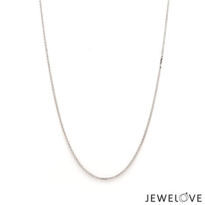 0.8mm Japanese Platinum Wheat Chain for Women JL PT CH 1220-C   Jewelove.US