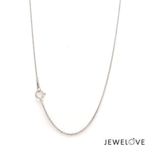 0.8mm Japanese Platinum Wheat Chain for Women JL PT CH 1220-C   Jewelove.US