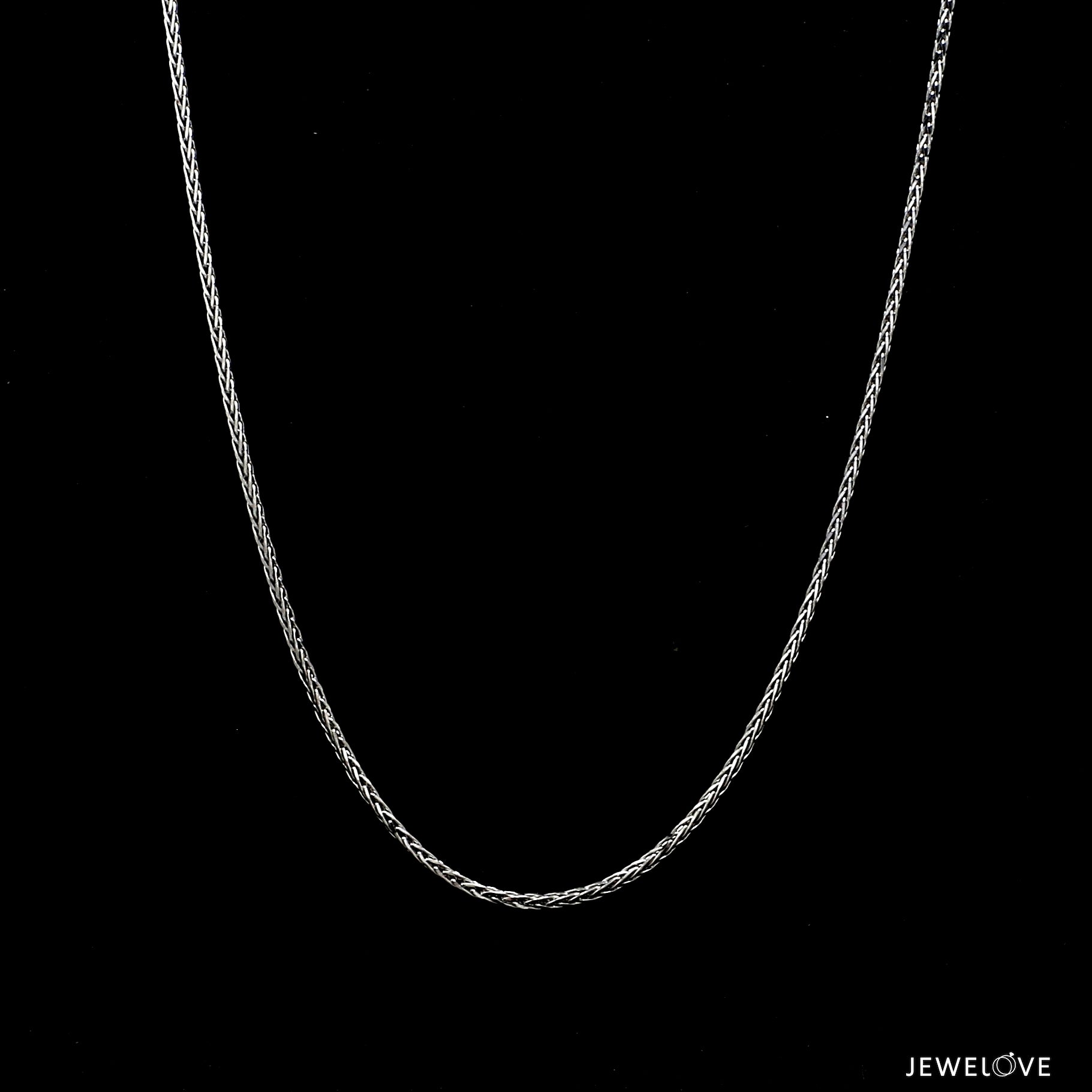 0.8mm Japanese Platinum Wheat Chain for Women JL PT CH 1220-C   Jewelove.US