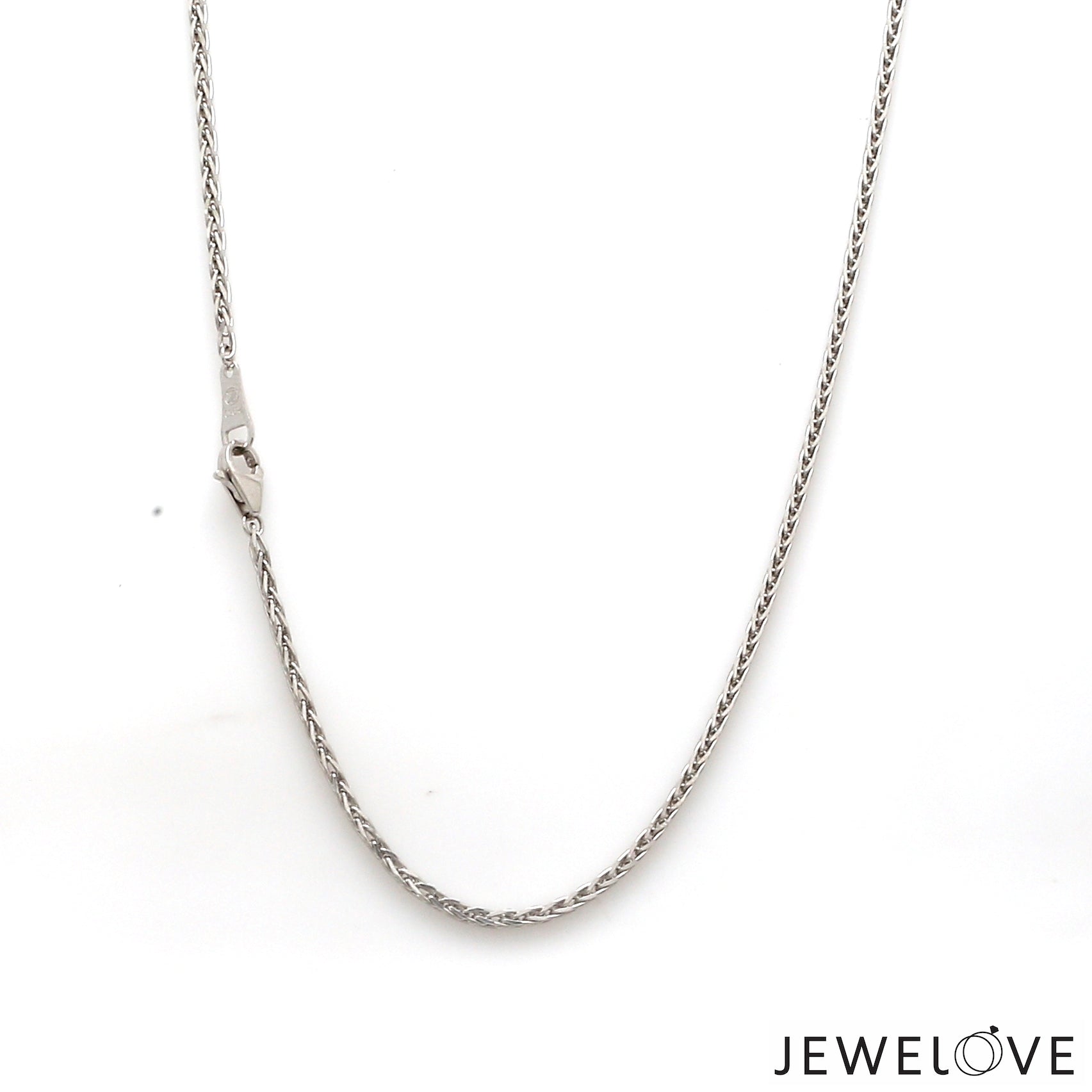 1.5mm Japanese Platinum Wheat Chain for Unisex JL PT CH 1220   Jewelove.US