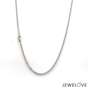 1.5mm Japanese Platinum Wheat Chain for Unisex JL PT CH 1220   Jewelove.US