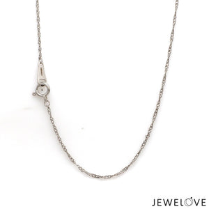 1mm Japanese Platinum Singapore Chain for Women JL PT CH 1221-A   Jewelove.US