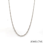 Load image into Gallery viewer, 2mm Japanese Platinum Singapore Chain for Women JL PT CH 1221   Jewelove.US
