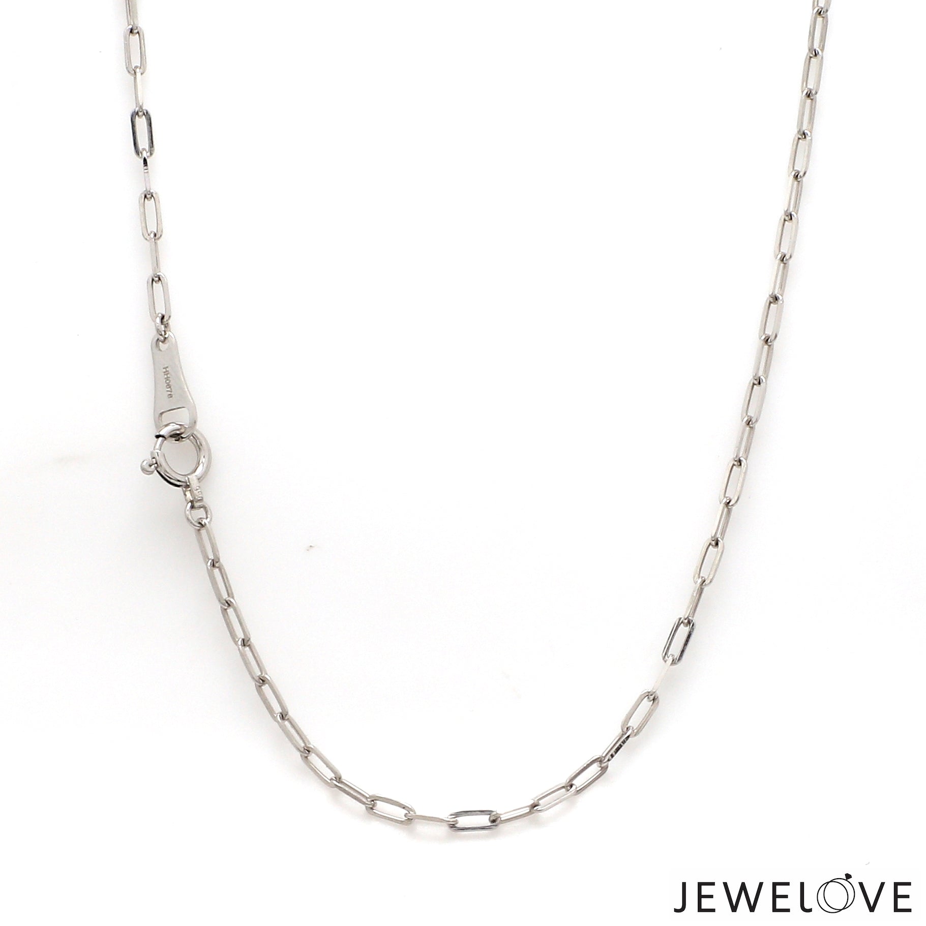 1.5mm Japanese Platinum Flat Cable Chain for Unisex JL PT CH 1222   Jewelove.US