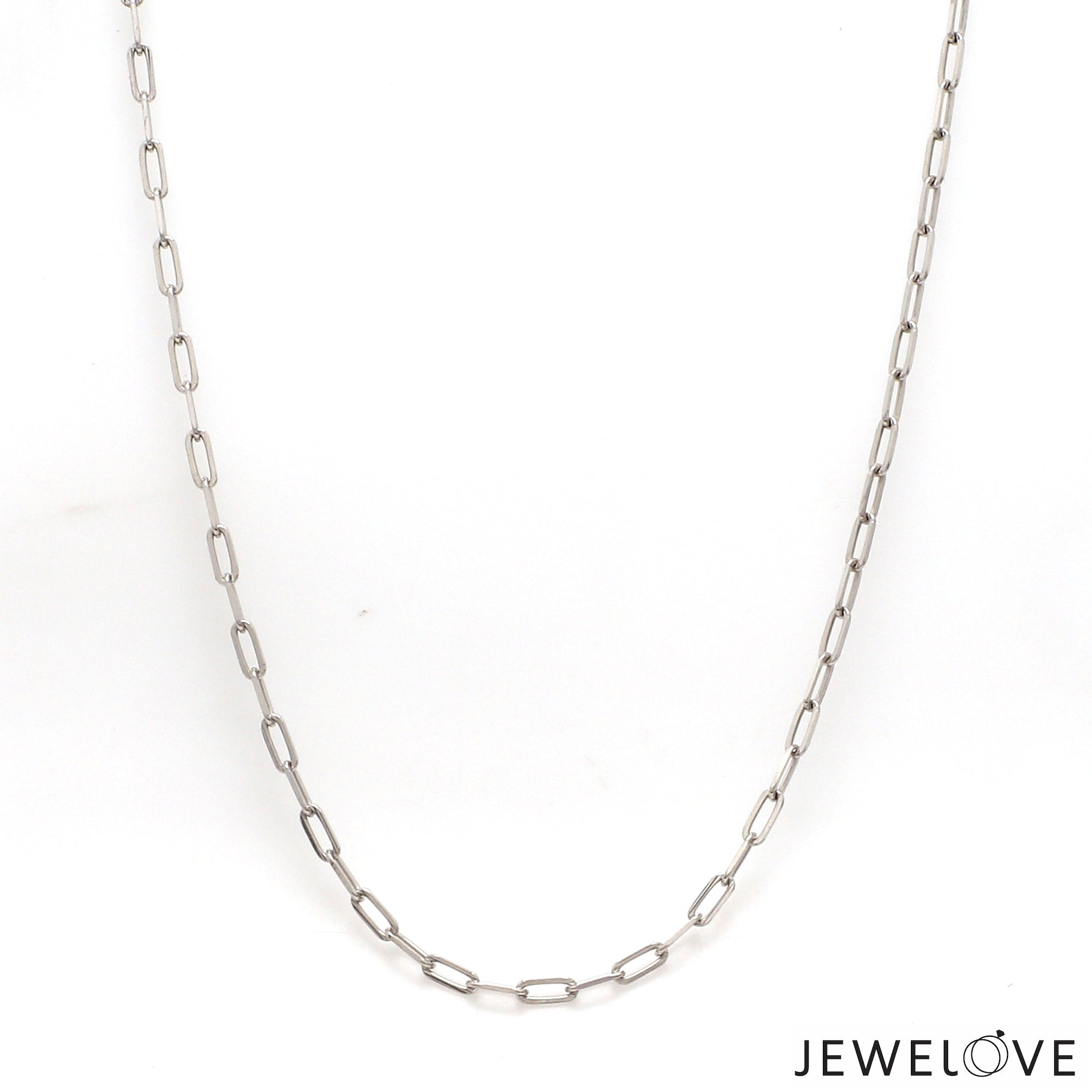 1.5mm Japanese Platinum Flat Cable Chain for Unisex JL PT CH 1222   Jewelove.US