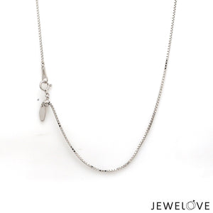 0.75mm Japanese Platinum Box Adjustable Chain SJ PTO 702-E   Jewelove