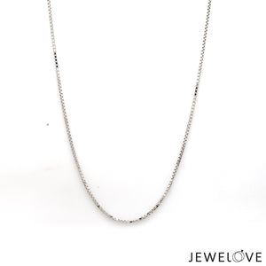 0.75mm Japanese Platinum Box Adjustable Chain SJ PTO 702-E   Jewelove