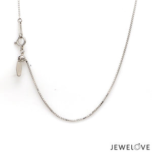 1mm Japanese Platinum Box Adjustable Chain SJ PTO 702-D   Jewelove