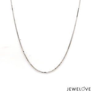 1mm Japanese Platinum Box Adjustable Chain SJ PTO 702-D   Jewelove