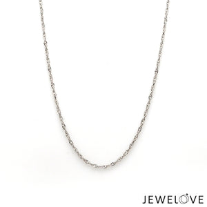 1.5mm Platinum Flat Rope Japanese Chain for Women JL PT CH 1225   Jewelove.US