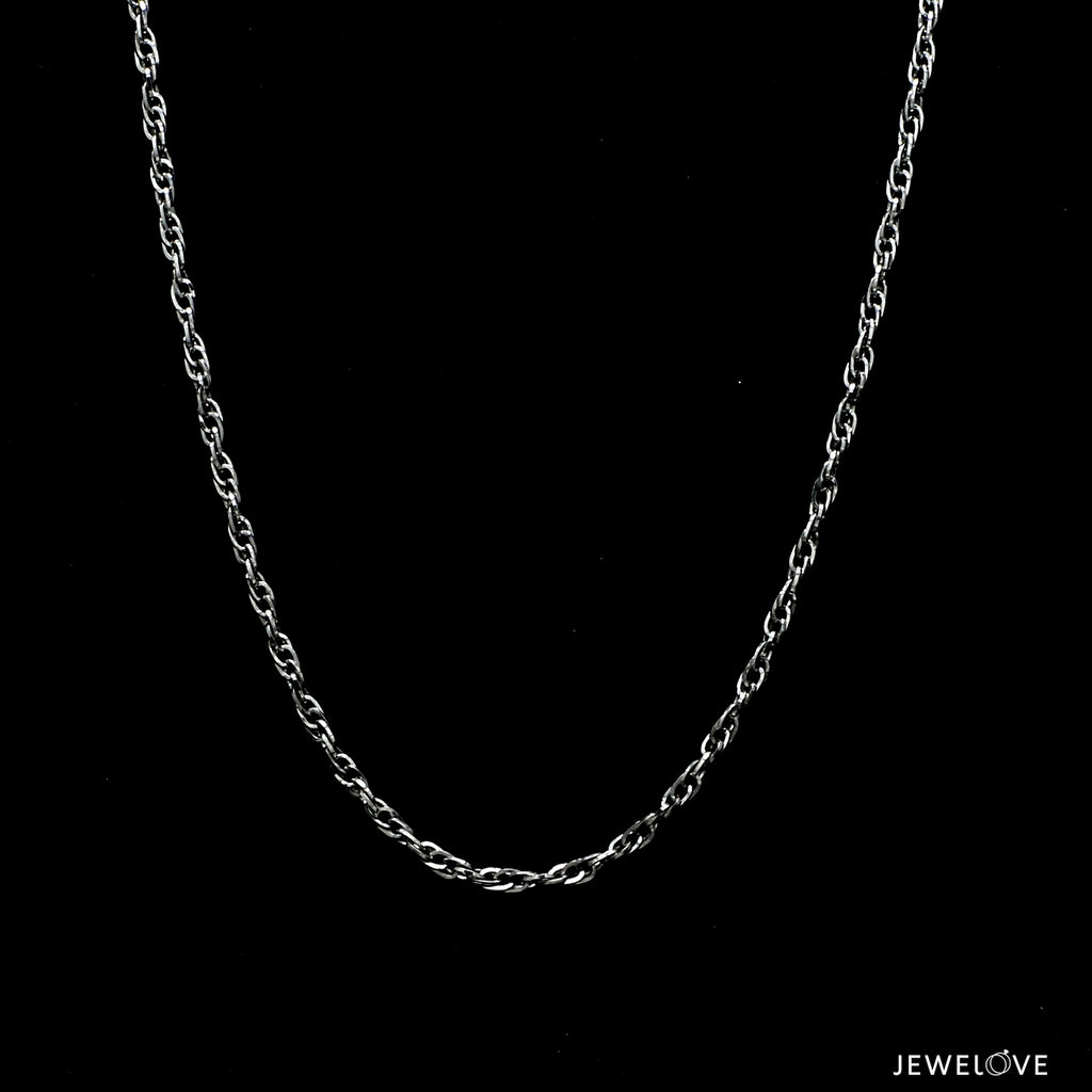 1.5mm Platinum Flat Rope Japanese Chain for Women JL PT CH 1225   Jewelove.US