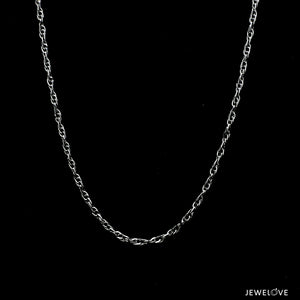 1.5mm Platinum Flat Rope Japanese Chain for Women JL PT CH 1225   Jewelove.US