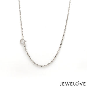 1.5mm Platinum Flat Rope Japanese Chain for Women JL PT CH 1225   Jewelove.US