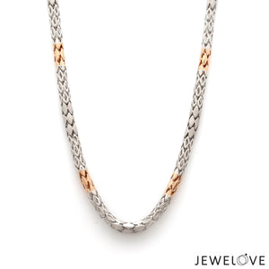 4.5mm Platinum Two-Tone Chain with Matte Finish for Men JL PT CH 1230   Jewelove.US