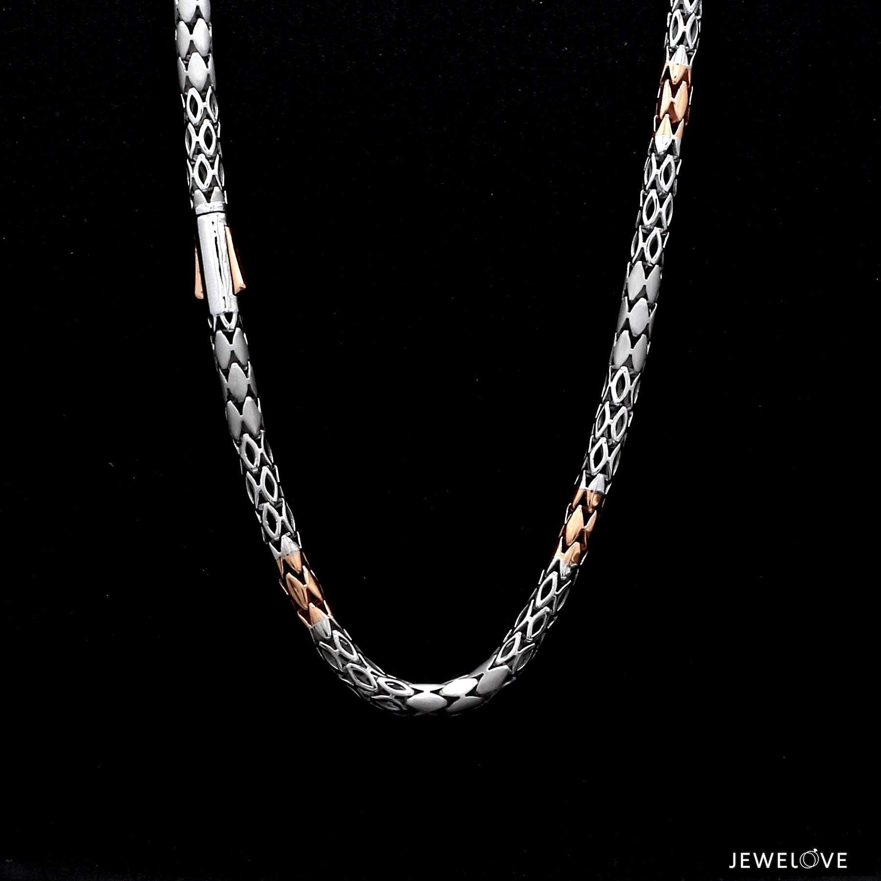 4.5mm Platinum Two-Tone Chain with Matte Finish for Men JL PT CH 1230   Jewelove.US