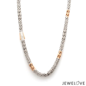 4.5mm Platinum Two-Tone Chain with Matte Finish for Men JL PT CH 1230   Jewelove.US