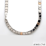 Load image into Gallery viewer, 6.5mm Platinum Rose Gold Two Side Chain with Hi-Polish &amp; Matte Finish for Men JL PT CH 1231
