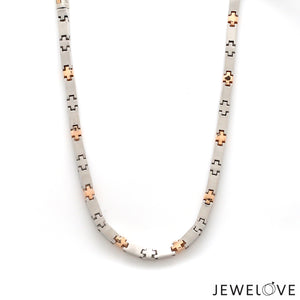 3.5mm Platinum Two-Tone Chain with Matte Finish for Men JL PT CH 1232   Jewelove.US