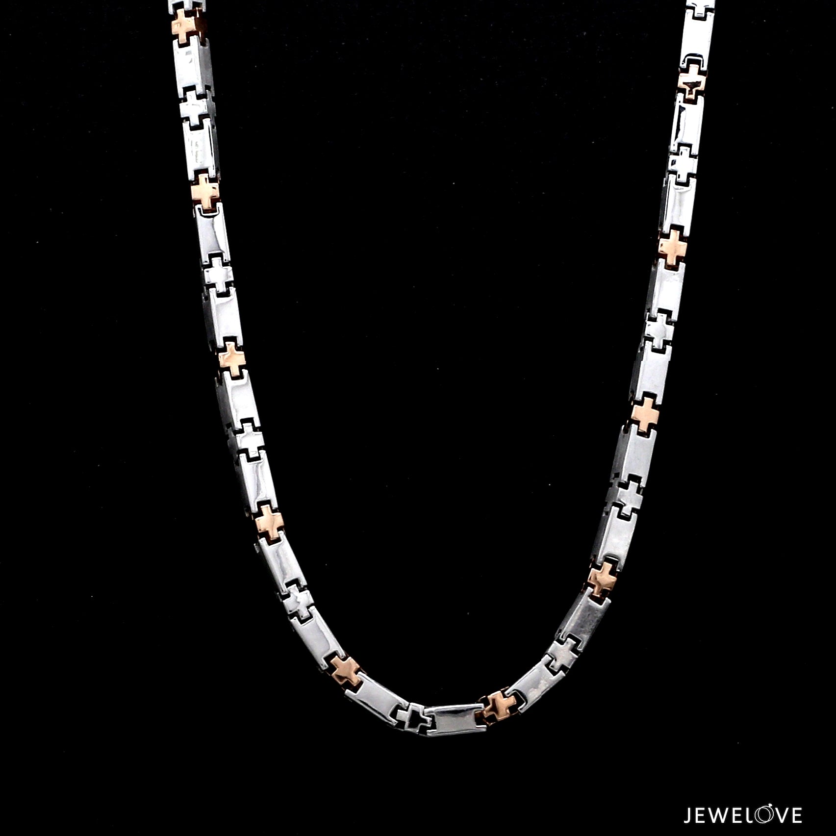 3.5mm Platinum Two-Tone Chain with Matte Finish for Men JL PT CH 1232   Jewelove.US